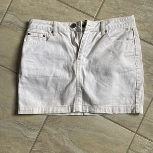 White Jean Skirt